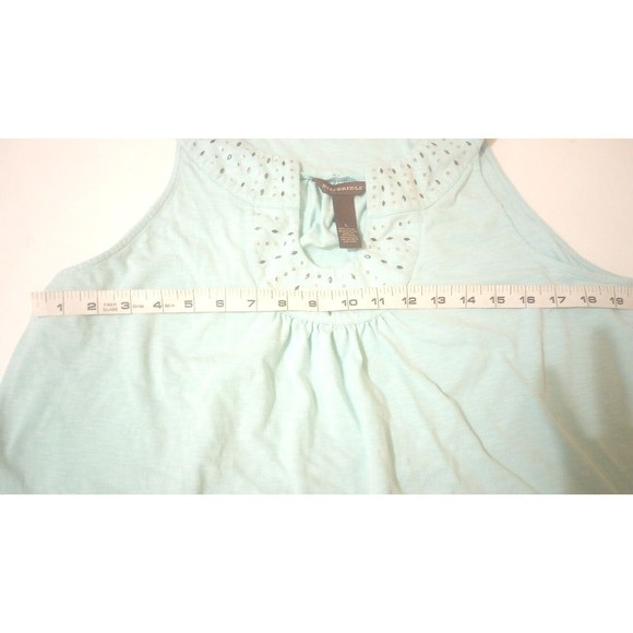 Bit & Bridle Women's Sz Large Tank Top Wide Strap Embellished Light Blue - Gems - Picture 5 of 8